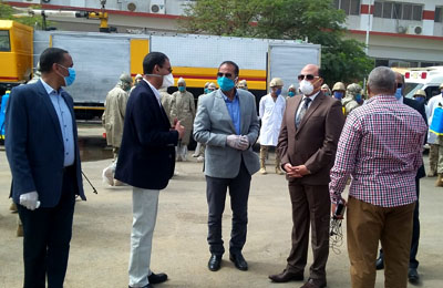 The Armed forces carry out sterilization works in Aswan University