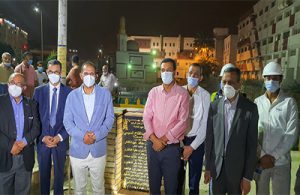 Aswan Governor and University President lay a foundation stone for the new reception and emergency hospital