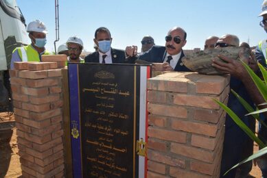 President of Aswan University and The Governor laid the Foundation Stone For Sports Buildings in Sahary