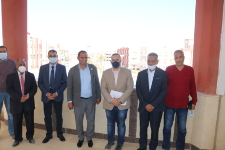 Aswan University President inspects the national projects in preparation for their inauguration soon