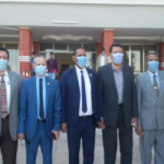 Aswan University President inspects the launching of the 1st semester exams within strict measures