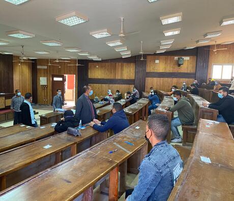 President of Aswan University visit committee of faculties of law, Arts, and Nursing
