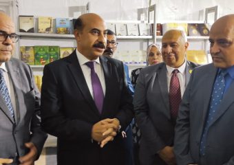 Aswan University president witnessed opening the events of the second book fair
