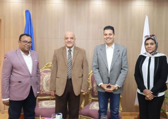 Aswan University President receives a delegation from the Drug control Fund