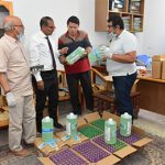 إنتاج المطهرات الكحولية و المنظفات سواء السائلة أو جيل مطهر بكلية العلوم جامعة  أسوان لمواجهة أزمة الكورونا