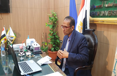 لأول مرة إنعقاد مجلس جامعة أسوان بتقنية الفيديو كونفرانس
