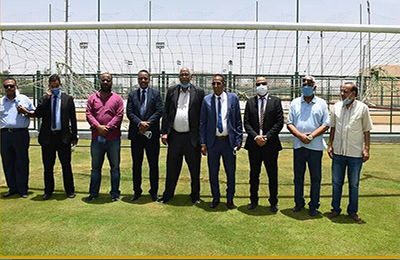 مجلس إدارة نادي أسوان الرياضي يزور جامعة أسوان ويشيد بالمنشاءات الرياضية