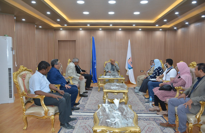 زيارة لجنة مركز القياس والتقويم والامتحانات بوزارة التعليم العالي لجامعة أسوان