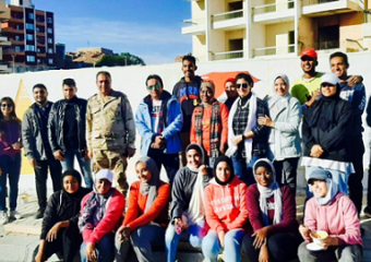 جدارية فنية بسور خزان أسوان