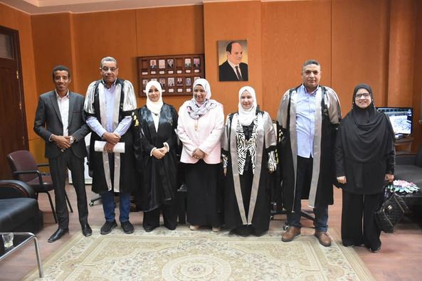 مناقشة رساله الماجستير للباحثة كوثر عبدالرحمن حامد