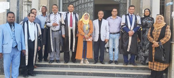 مناقشة رساله الدكتوراه للباحث عصام محمد حامد