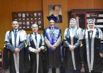 مناقشة رسالة الدكتوراه للباحث/ مصطفى حسين غزالي – بقسم أصول التربية