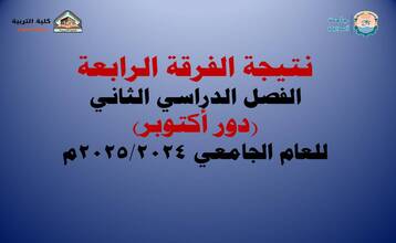 نتيجة الفرقة الرابعة دور أكتوبر للعام الجامعي 2024/2025