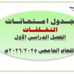 الجداول النهائية للتخلفات خاصة بطلاب الكلية للفصل الدراسي الأول ٢٠٢٥م/٢٠٢٦م