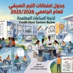 جدول امتحانات الفصل الدراسي الصيفي للعام الجامعي 2026/2025