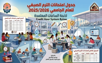 جدول امتحانات الفصل الدراسي الصيفي للعام الجامعي 2026/2025