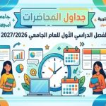 جداول محاضرات الفصل الدراسي الأول للعام الجامعي 2027/2026